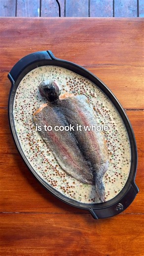 How to Make Trout With Beurre Blanc 🐟🧈 - FRENCH CLASSICS 🇫🇷 FULL RECIPE BELOW ⬇️ INGREDIENTS: 1x Rainbow trout (~1.5-2 lbs) 500mL white wine 2 large shallots 1 sprig thyme 3-4 parsley stems 1 bay leaf 1 tsp whole white peppercorns 1 tsp ground white pepper 2 tbsp heavy whipping cream 1/4 lb unsalted butter Freshly ground fine sea salt (to taste) 50g trout roe 25g mullet roe (optional) 1/2 bunch chives 2 tbsp neutral oil INSTRUCTIONS: 1. 24 hours before cooking, debone and butterfly your trou