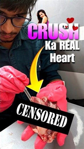 Dissecting CRUSH's Real Heart 💀 #shorts #biology #heart