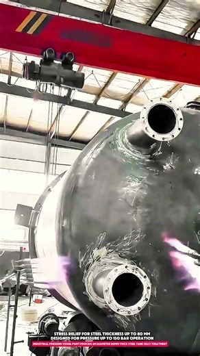 industrial pressure vessel pwht process 6m diameter 80mm thick steel tank heat treatment