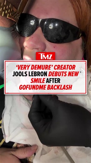Jools Lebron is showing off a brand-new smile after facing backlash over his GoFundMe, where he asked fans to help fund his new teeth! 👀🦷 🎥: @joolieannie