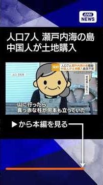 【ニュース】人口7人瀬戸内海の島 中国人が土地購入、島民の不安高まる 買い戻すためクラファン #shorts