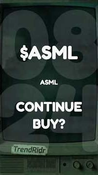 ASML ($ASML) Technical Analysis | Week of August 24th, 2026
