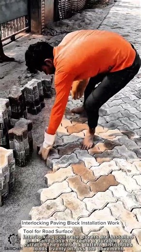 Interlocking Paving Block Installation Work Tool for Road Surface #worktool