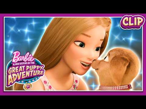 Barbie & Her Sisters Meet Their New Puppies! | Great Puppy Adventure | Movie Clip