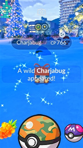 Catching A Shiny Costume Charjabug✨ In Pokemon Go!