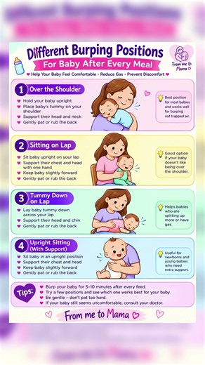 Different Baby Burping Techniques Every Parent Should Know 👶🍼