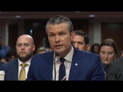 Hegseth, Caine tout Pentagon's successes in opening statements briefly interrupted by protester