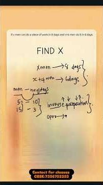 Inverse proportion #mathematics #onlinesclasses #inverseproprotion #ratioandproportion #mathstricks