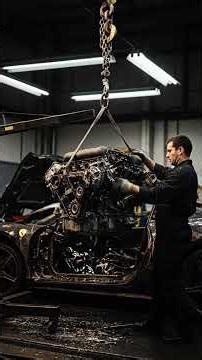 Burned Ferrari Restoration $300 → $200,000 Build Rebuilt Like New?! 😳 #shorts #automobile