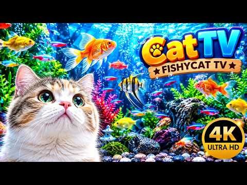 Cat TV for Cats to Watch 🐠 | Neon Tetras and Guppies in 4K HDR