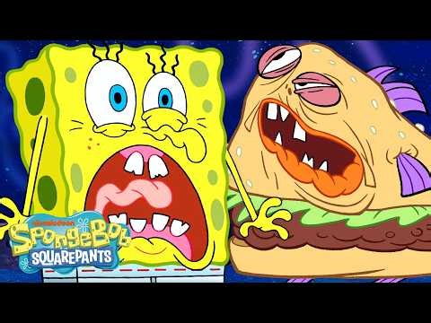 SpongeBob Getting SCARED for 45 Minutes Straight 😱 | SpongeBob