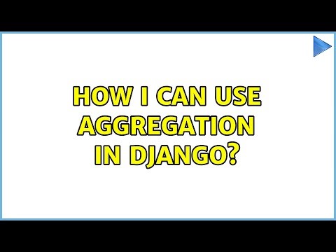 How i can use aggregation in django?
