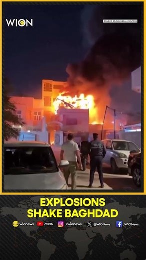Baghdad Explosion: Explosions Rock Burning Building After Strikes In Baghdad | Shorts