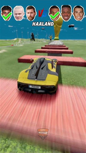 Messi Team vs Ronaldo Team Car Jumpchallenge Beamng.Driver #Shorts #beamngdrive #1