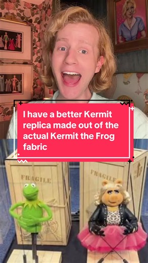 At Disney’s yearly convention D 23 they unveiled a miniature replica Kermit the frog puppet that can be yours if you have $40,000 but I’m here to tell you about a better cheaper piece of Muppets history that also uses the same fabric Kermit the frog is made out of #theMuppets #KermitTheFrog #D23 #KermitReplica #JimHenson