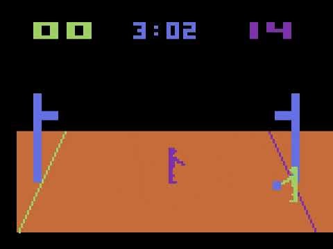 Basketball (Atari 2600, 1978) - Gameplay Clip | 1970s Gaming