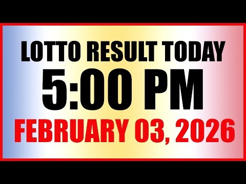Lotto Result Today 5pm Draw February 3, 2026 Swertres EZ2 PCSO