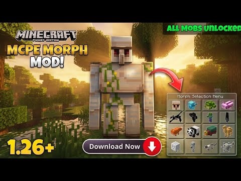 MCPE New Morph Mod for Minecraft Pe 1.26+ ❤️‍🔥 || All Mobs Updated | Minecraft Pe Mod