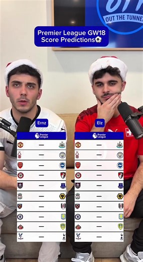 Premier League GW18 Score Predictions