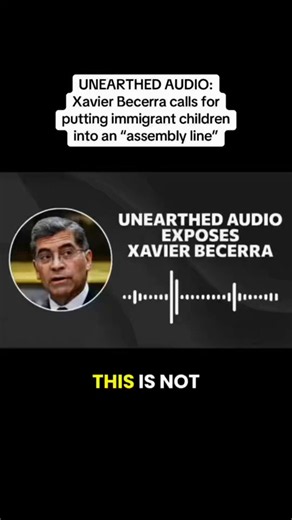 Leaked recording of Xavier Becerra at HHS under Biden saying he was putting illegal migrant children “in an assembly line”He clearly says the American people will be upset knowing how much Democrats were spending on children who shouldn’t even be here in America, and he’s instructing his staff to place them as quickly as they can without doing the proper checksHow is this guy not rotting in prison“This is not the way you do an assembly line”“We need to get discharges up — Every time we have to g