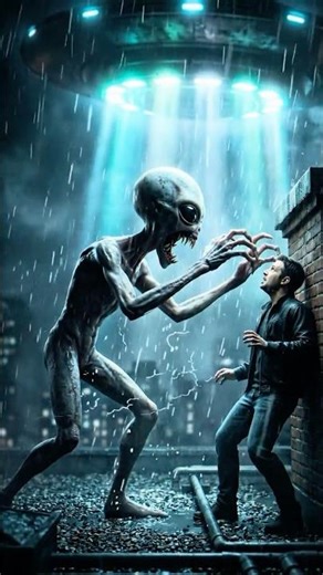 The UFO Stopped Above His Roof 😨 #alien #horror
