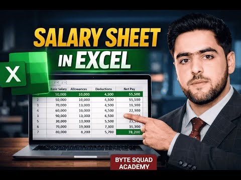 Create Salary Sheet in Excel Step by Step 📊| Payroll Sheet with Formula🔥 (Beginner to Advanced)