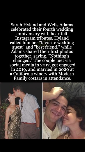 Sarah Hyland & Wells Adams Celebrate 4 Years of Marriage #shorts #SarahHyland #WellsAdams