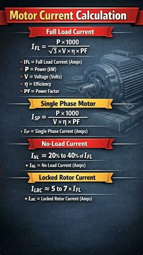 Motor Current Formula in 30 Sec ⚡ | Full Load Current Explained