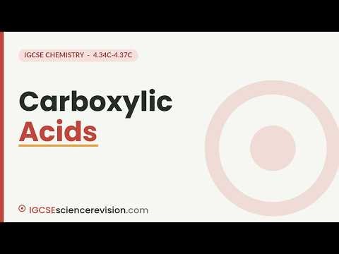 Carboxylic Acids | IGCSE Chemistry Revision