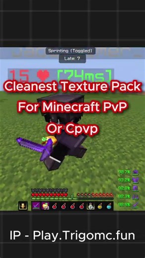 Best Clean Texture Pack for PvP Or Cpvp You NEED to Try! #minecraft #minecraftshorts #shorts #server