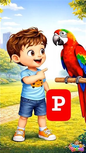 Letter P Phonics Song | P for Parrot, Pen, Pizza #alphabetlearning #cartoon #parrot #pizza