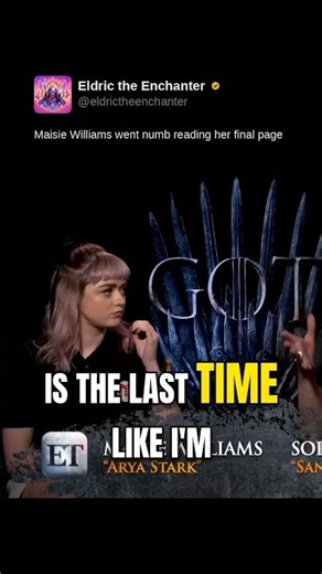Maisie Williams went numb reading her final page
