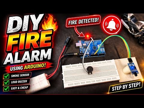 DIY Fire Alarm System using Arduino | Flame Sensor Project 🔥🚨@onestepmakerlab 