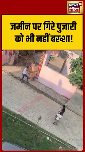 Viral Video : जमीन पर गिरे पुजारी को भी नहीं बख्शा! #shorts #viralshorts #viralvideo