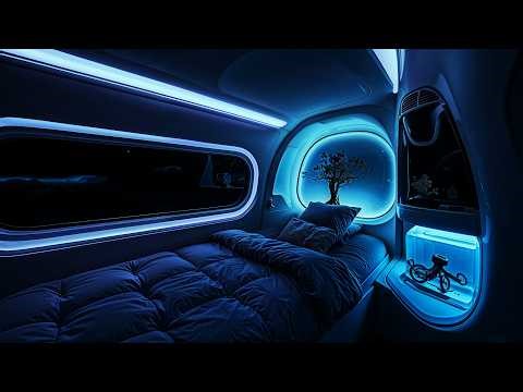 Spaceship Sound for Sleep 🚀 Luxury Private Cabin in Deep Space 🌌 Octopus Aquarium & Starship View