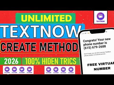 TextNow New Account Create 2026 🔥 100% Working Method (Full Tutorial)