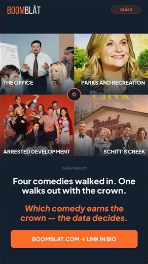 The Office vs Parks and Recreation vs Arrested Development vs Schitt's Creek — Who Wins? | BOOMBLÄT