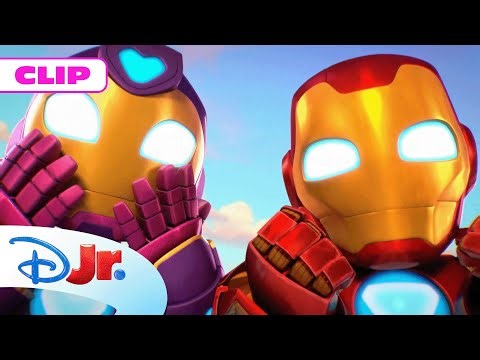MARVEL IRON MAN Y SU SUPEREQUIPO: Botas elásticas 😁 | @DisneyJuniorES