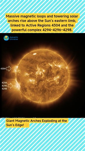Giant Magnetic Arches Exploding at the Sun’s Edge! ☀️