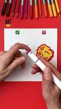 The secret to drawing an explosion 💥🔥 #explosion #tutorial #drawing #beginner #foryou