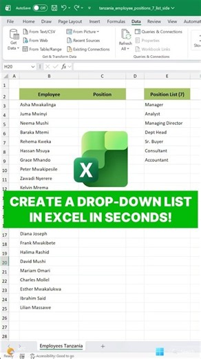 Create a Drop-Down List in Excel in Seconds!