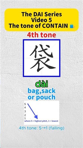 袋 (dài) in 50s 🛍️ | Chinese 4th Tone "Bag/Container" Explained #LearnChinese #Mandarin #Pinyin #HSK