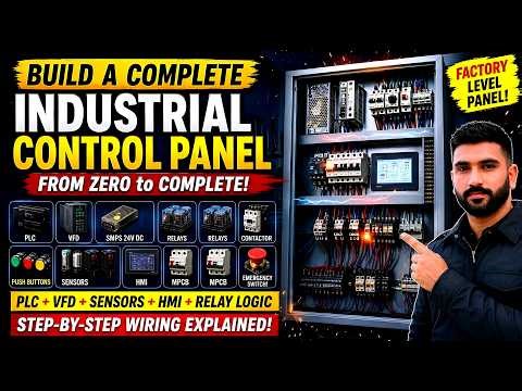 Complete Electrical Control Panel Wiring from Zero ⚡ PLC, HMI & Control Wiring Step by Step