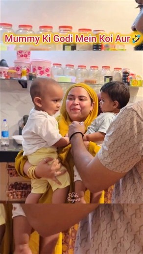 Someone Else in Mommy’s Lap 🤣 #haider #shorts #sabaibrahim #dipikakiduniya