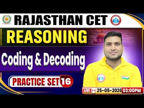 Rajasthan LDC Reasoning Class 2026 | Class 16 – Coding and Decoding | Rajasthan CET Reasoning Class