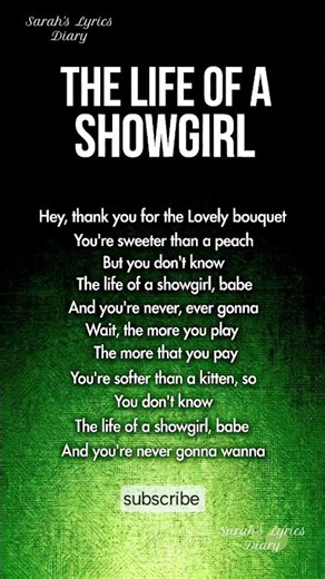 The Life Of A Showgirl - Taylor Swift Lyrics 🎧