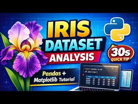 Iris Dataset Analysis in Python | Pandas & Matplotlib for Beginners