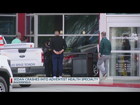 Car crashes into Bakersfield medical center lobby