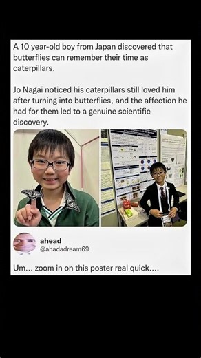 a boy's butterfly discovery amazed scientists | Subscribe for more #motivation 😊👍