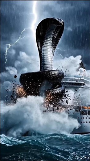 THIS SHIP HAD NO CHANCE… GIANT ANACONDA ATTACK 😱🔥 #shorts